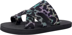 2025 Women Flat Sandals Open Toe Slip On Slingback Split Toe Soft Memory Foam Platform Slippers Low Heel Sandal Summer Comfy Cushion Footbed Casual Slides for Walking Vacation Outdoor Indoor