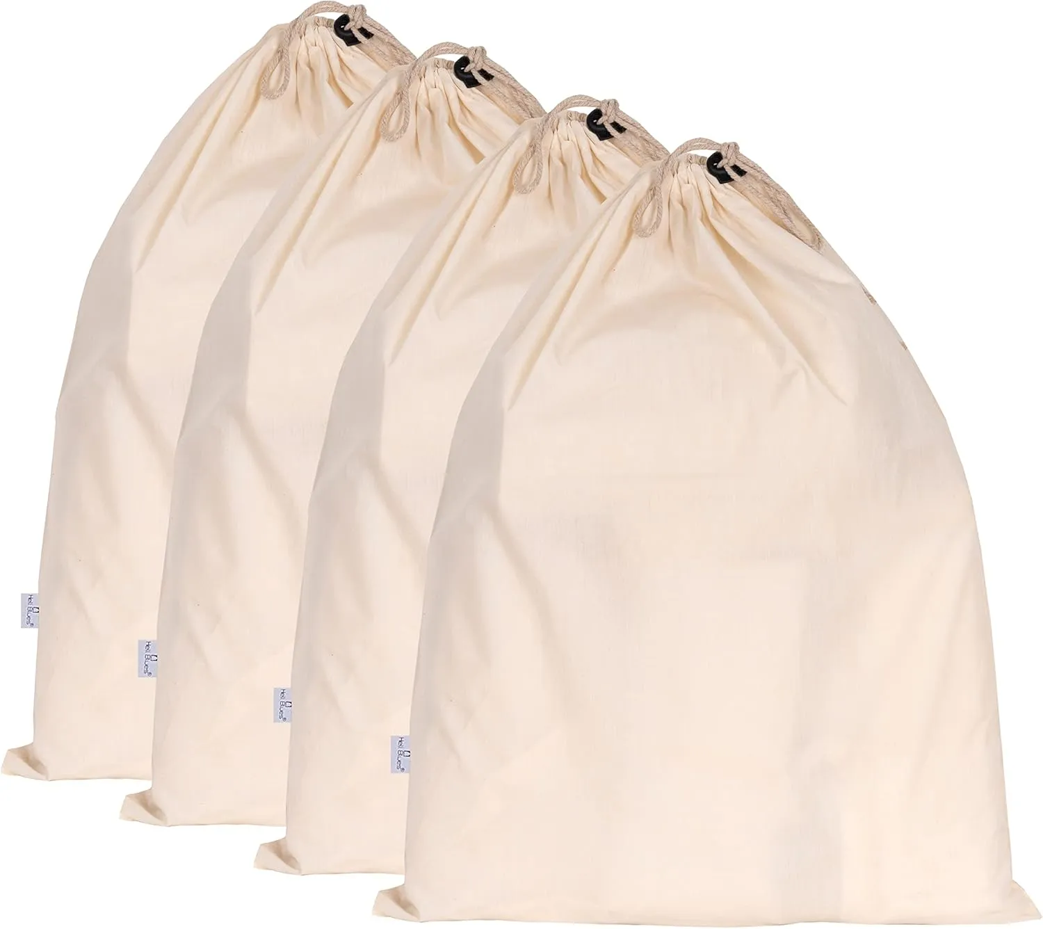 4-Pack Drawstring Dust Covers Large Cotton Cloth Storage Pouch 26" x 20" String Bag for Handbags Laundry Purses Shoes