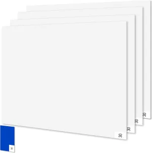 4 Pack White Grip Construction Mats - 17x13 Basketball Shoe Pad - 30 Peel-Off Floor Sheets, Adhesive for Dirt, Dust, Debris, Sand & Hair Removal - Basketball Sticky Mat - Shoe Sticky Pad