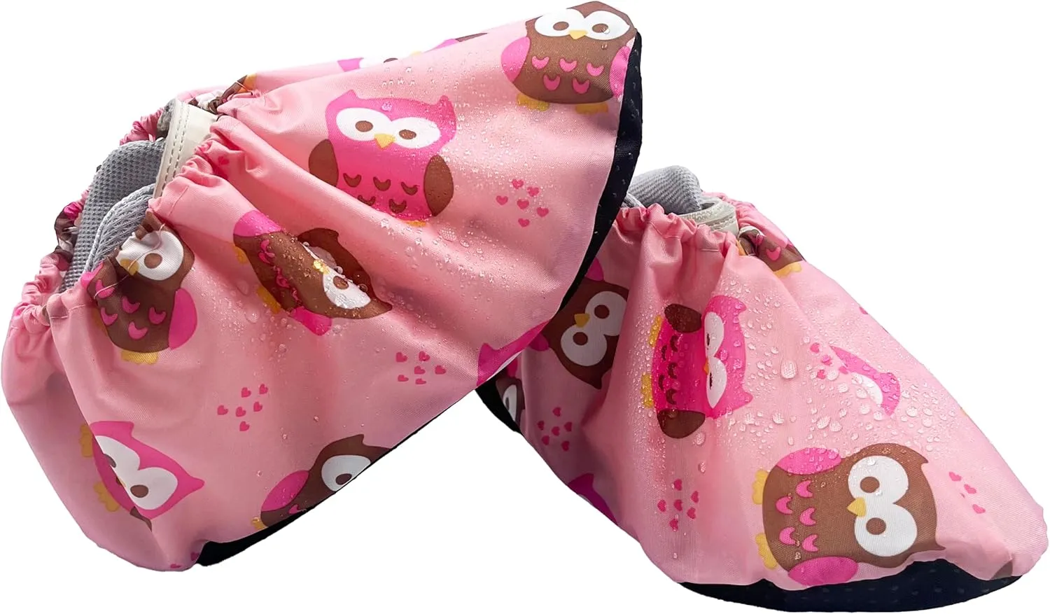 5 Pairs Kids Shoe Covers Reusable Non Slip Washable Dustproof Durable Waterproof Boots Cover For Indoors Floors Kindergarten Elementary School (Medium, Pink)