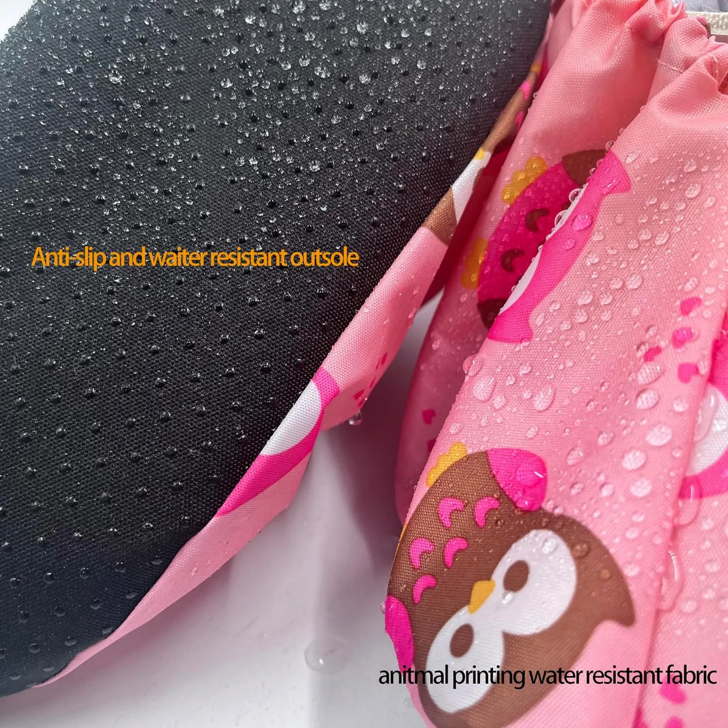 5 Pairs Kids Shoe Covers Reusable Non Slip Washable Dustproof Durable Waterproof Boots Cover For Indoors Floors Kindergarten Elementary School (Medium, Pink)