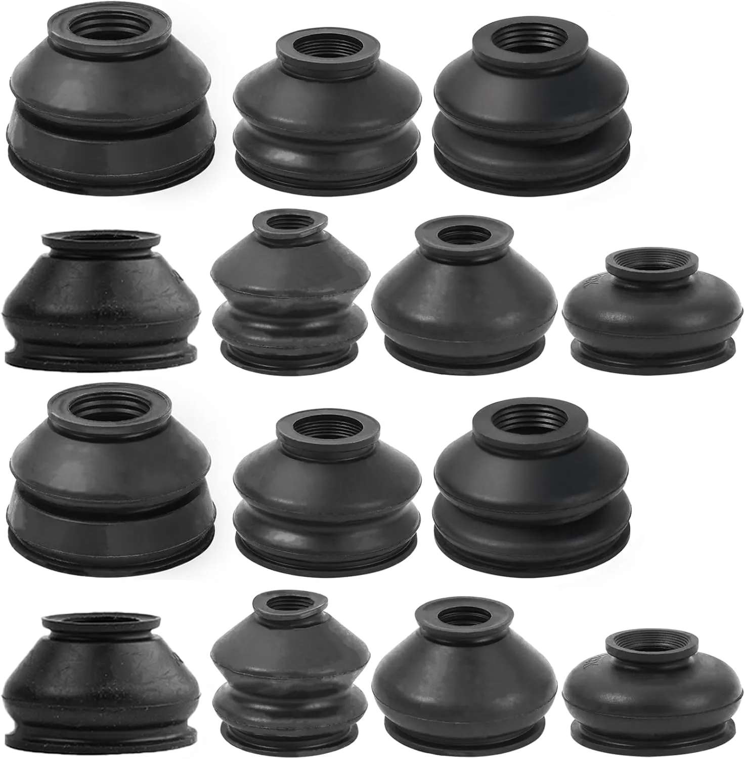 7x2 Sizes Car Ball Joint Dust Cover Head Boots Replacement Tie Pull Rod Ends Rubber Joint Kit Track Dust Protection Suspension Parts Accessories for Vehicles (Model-2)
