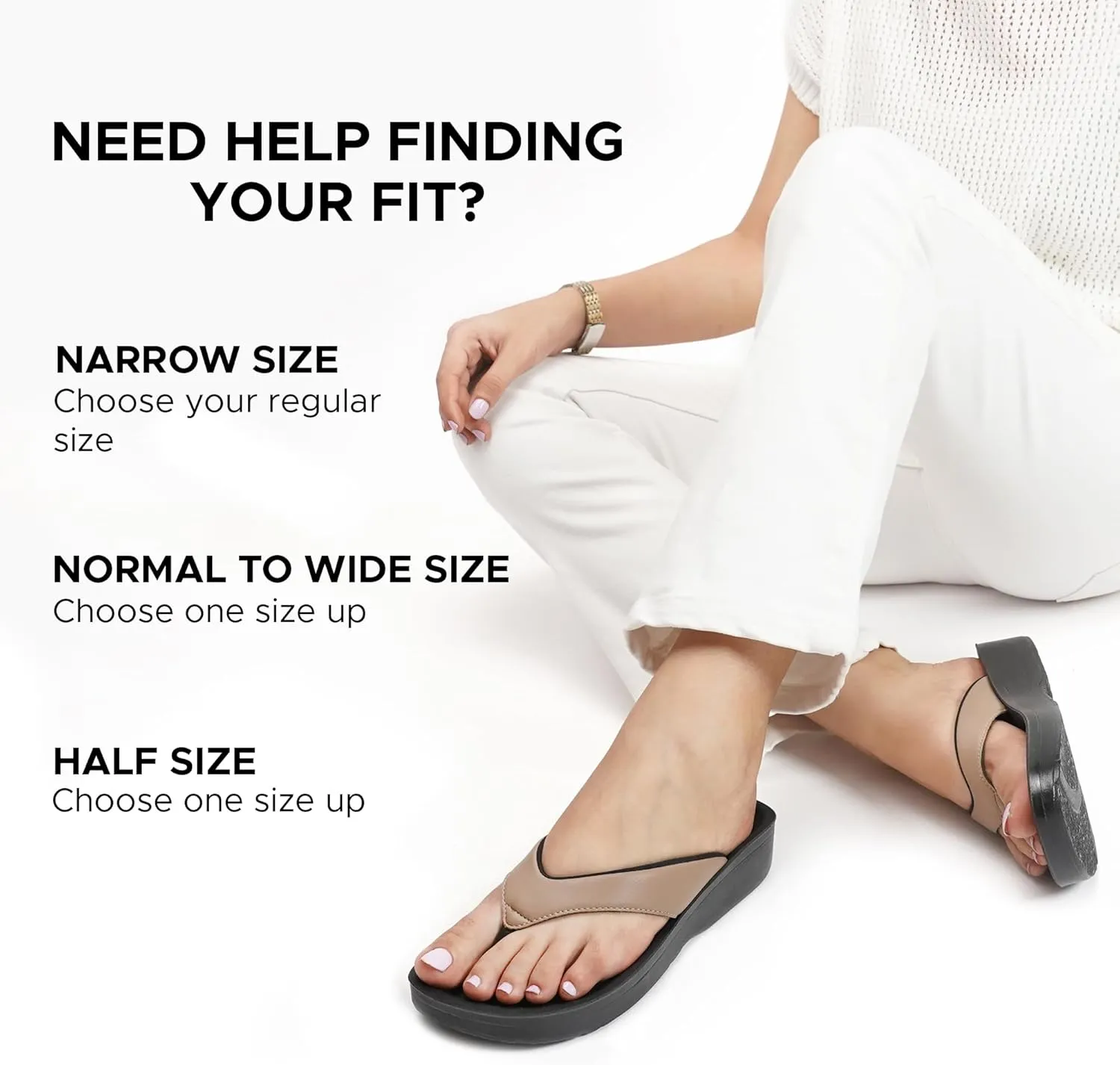 AEROTHOTIC Arch Support Flip Flops for women Stylish Cushioned Padded Straps with Soft Toe Post Slip on Footwear Dressy Travel Recovery Outdoor Comfortable Walking Women Sandals