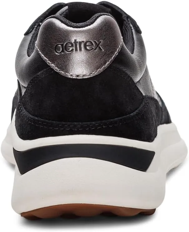 Aetrex Women's Emily Orthopedic Plantar Fasciitis Relief Arch Support Inserts Shoes - Adjustable Lace-Up Leather Sneakers for Women