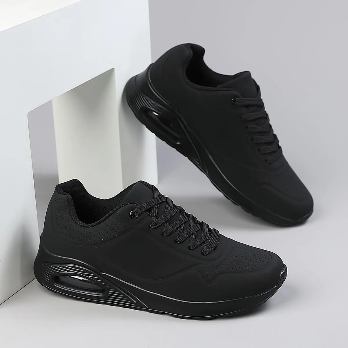 Air Cushion Running Shoes for Men-Slip On Running Shoes Non-Slip Lightweight Breathable Mesh Tennis Comfortable Sneakers.