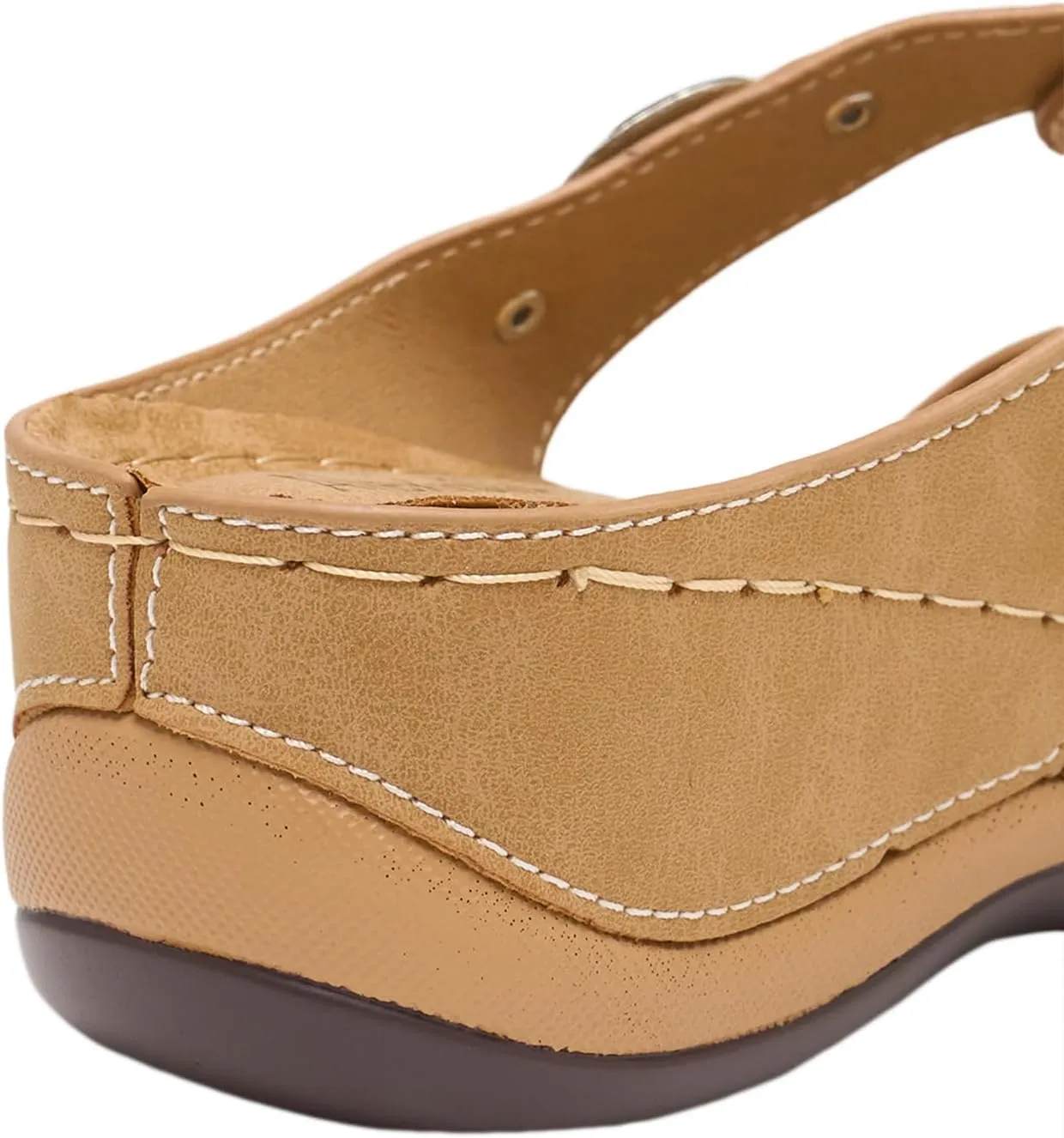 Alexis Leroy Comfortable Insole Buckle Strap Vamp Women's Wedge Sandals