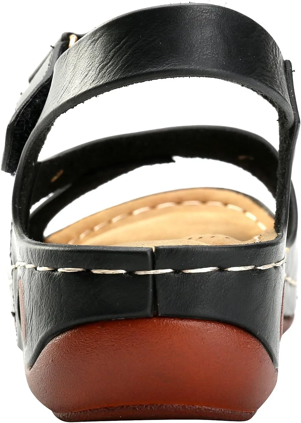 Alexis Leroy Summer Ankle Strap Comfort Sole Open Toe Flat Women's Sandals
