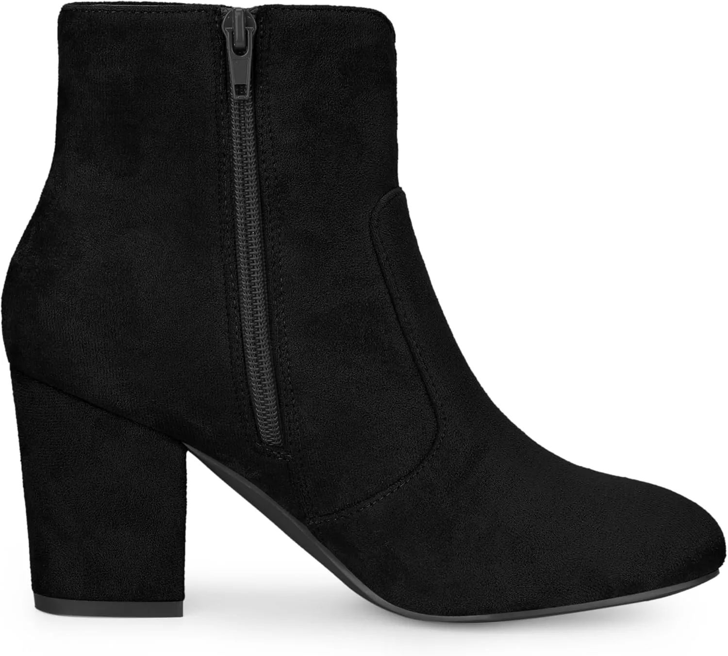 Allegra K Women's Heel Boots Round Toe Chunky Heels Ankle Boots