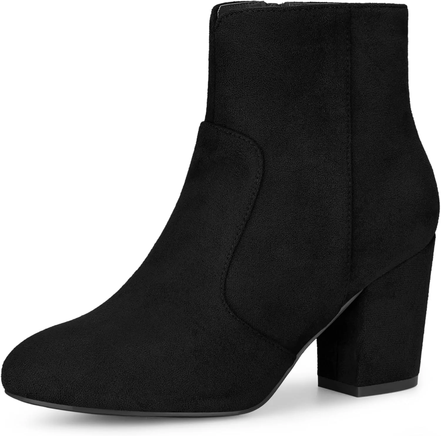Allegra K Women's Heel Boots Round Toe Chunky Heels Ankle Boots