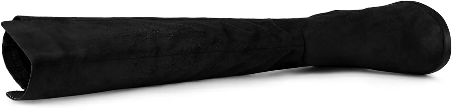 Allegra K Women's Side Zipper Chunky Heels Knee High Boots
