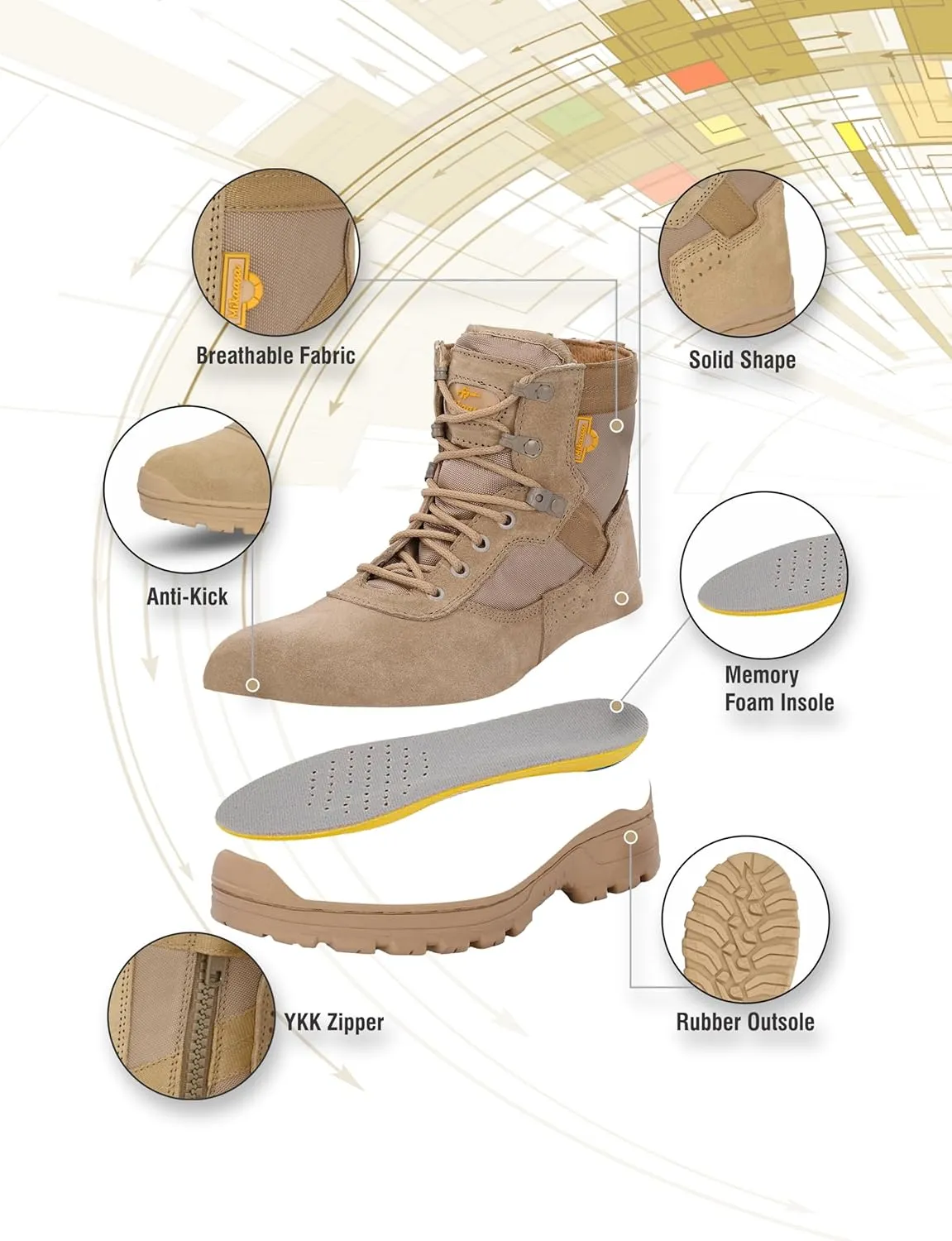 Alpha Aerolite 6.0 Side Zip Suede Leather Military & Tactical Boot