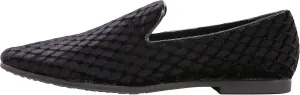 Amali Fishman Men’s Dress Shoes Plush Velvet with a Quilted Design Slip-on Driver Shoes for Men Velvet Loafers The Original Smoking Men Tuxedo Slipper Shoes