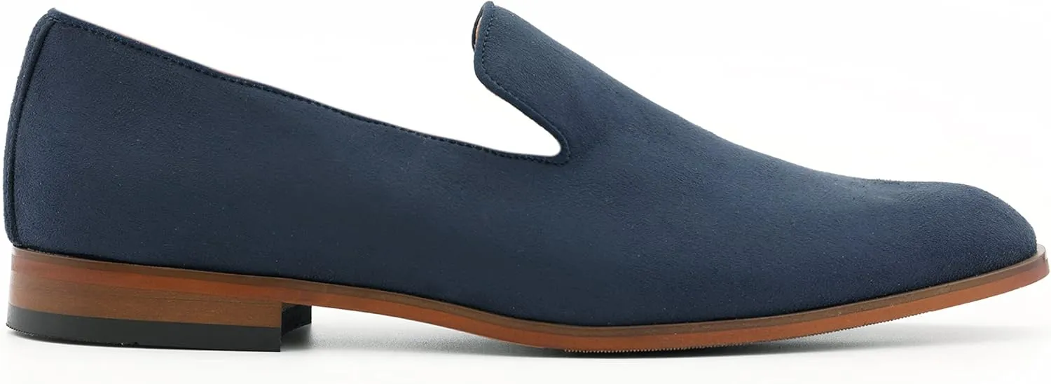 Amali Hauser2 - Men's Slippers - Mens Loafers - Designer Shoes for Men - Crushed Velvet, Luxurious, Mens Casual Shoes - Mens Slip On Shoes- Tuxedo Shoes