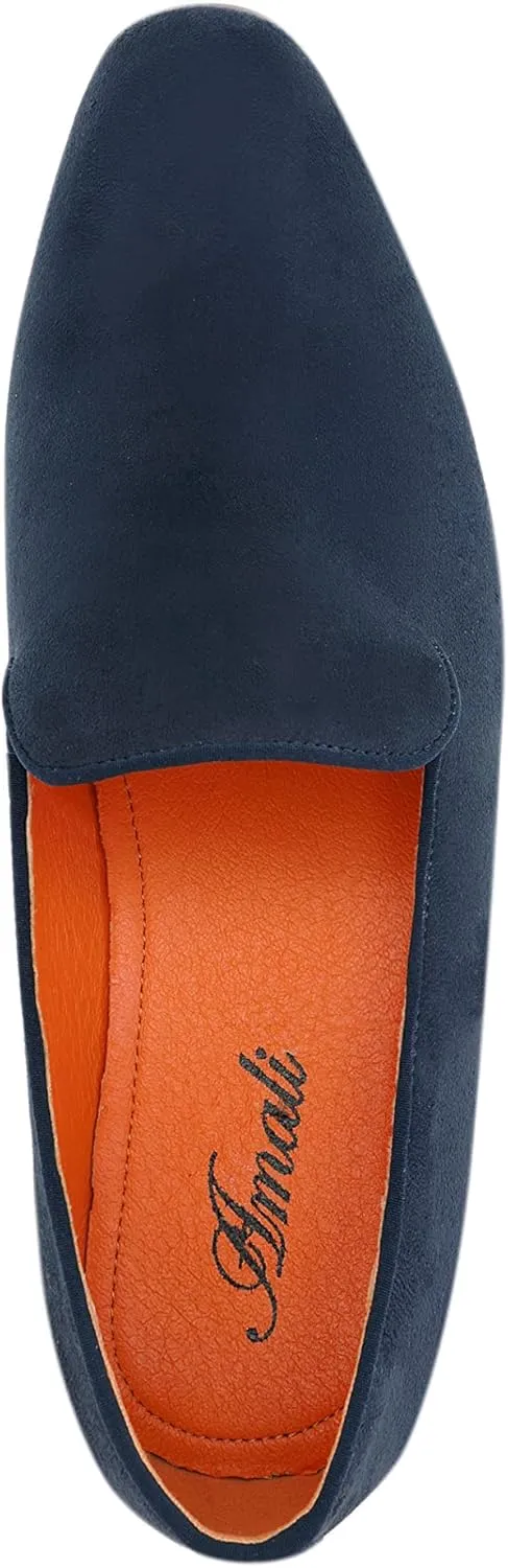 Amali Hauser2 - Men's Slippers - Mens Loafers - Designer Shoes for Men - Crushed Velvet, Luxurious, Mens Casual Shoes - Mens Slip On Shoes- Tuxedo Shoes