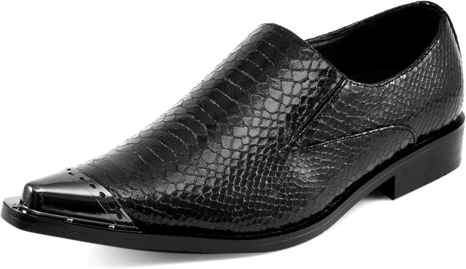 Amali Sparkling Smoking Slipper with Metal Tip - Men's Dress Shoes - Party Loafers for Men - Metallic Loafers for Men - Mens Disco Shoes - Designer Shoes