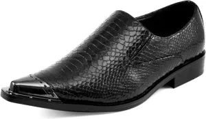 Amali Sparkling Smoking Slipper with Metal Tip - Men's Dress Shoes - Party Loafers for Men - Metallic Loafers for Men - Mens Disco Shoes - Designer Shoes