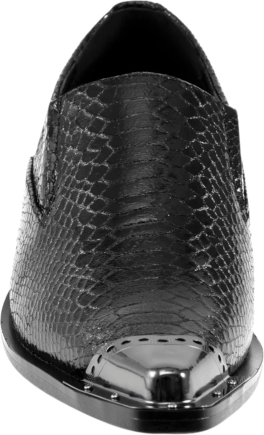 Amali Sparkling Smoking Slipper with Metal Tip - Men's Dress Shoes - Party Loafers for Men - Metallic Loafers for Men - Mens Disco Shoes - Designer Shoes