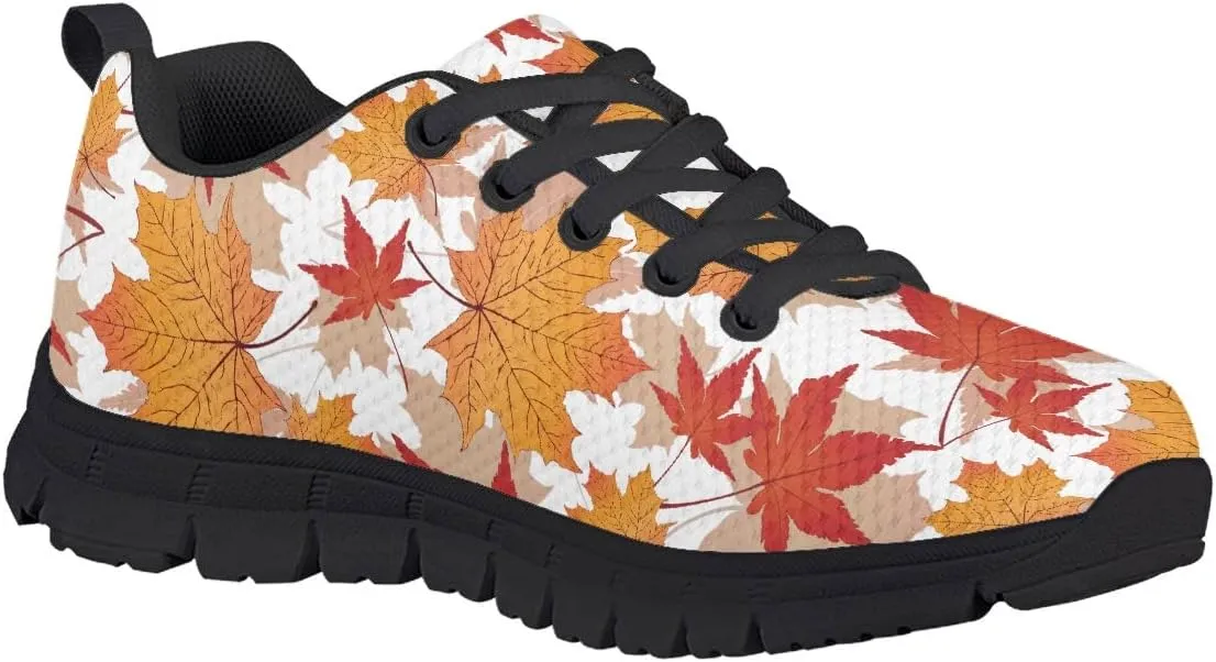 AmzPrint Donuts Print Low-Top Fashion Unisex-Child Walking Shoes Lightweight Lace-Up Girls Boys Black Sneakers Size 11.5