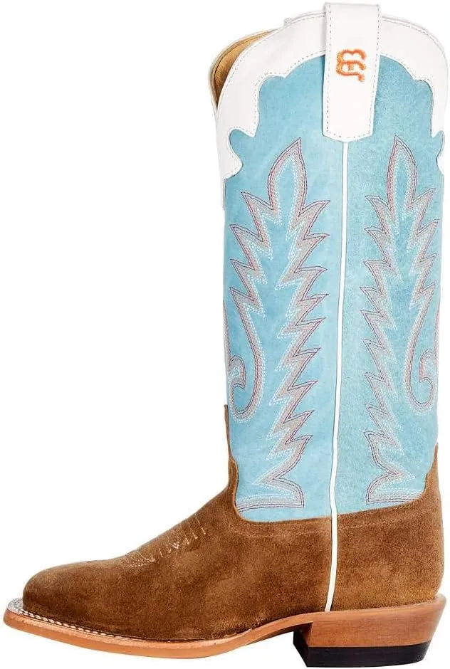 Anderson Bean Kids Coyote Sand Vamp Sky Blue Sensation Cowboy Boot Brown