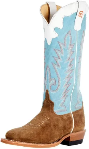 Anderson Bean Kids Coyote Sand Vamp Sky Blue Sensation Cowboy Boot Brown