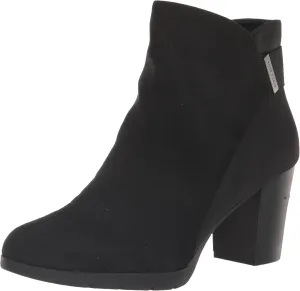 Anne Klein Womens Faux Suede Embellished Ankle Boots