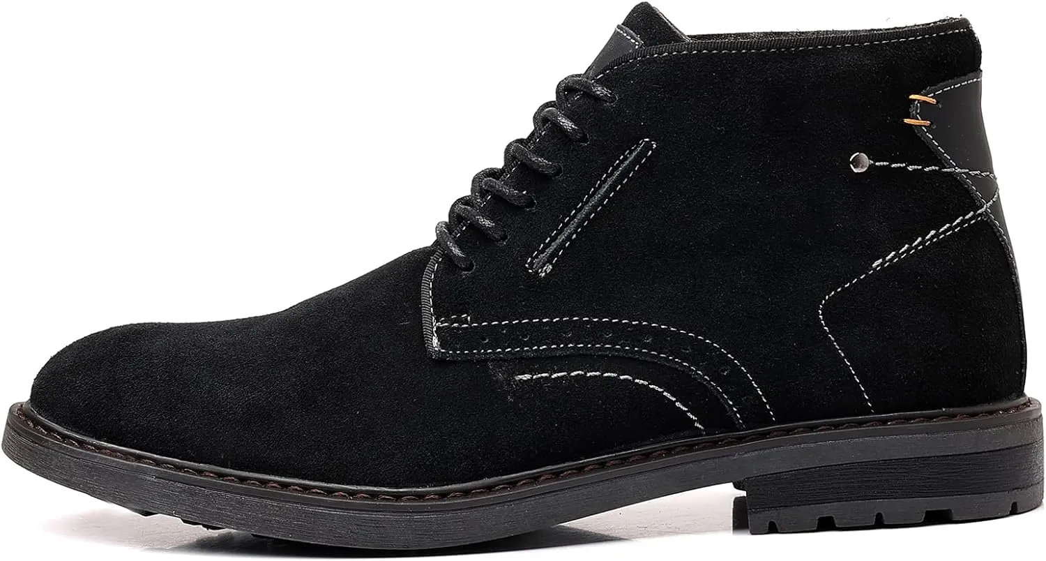Arkbird Mens Chukka Boots Suede Leather Classic Fashion Casual Ankle Lace-up Dress Boots for Men