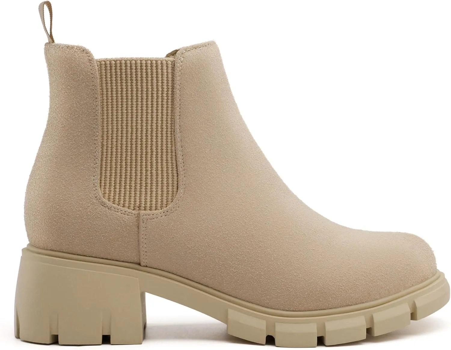 Athlefit Girls Ankle Boots Kids Comfortable Slip on Lug Sole Chelsea Booties for Toddler Little Kid Big Kids