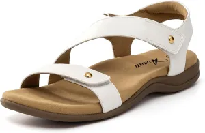 Athlefit Women's White Arch Support Sandals Comfortable Orthopedic Sandals Size 8