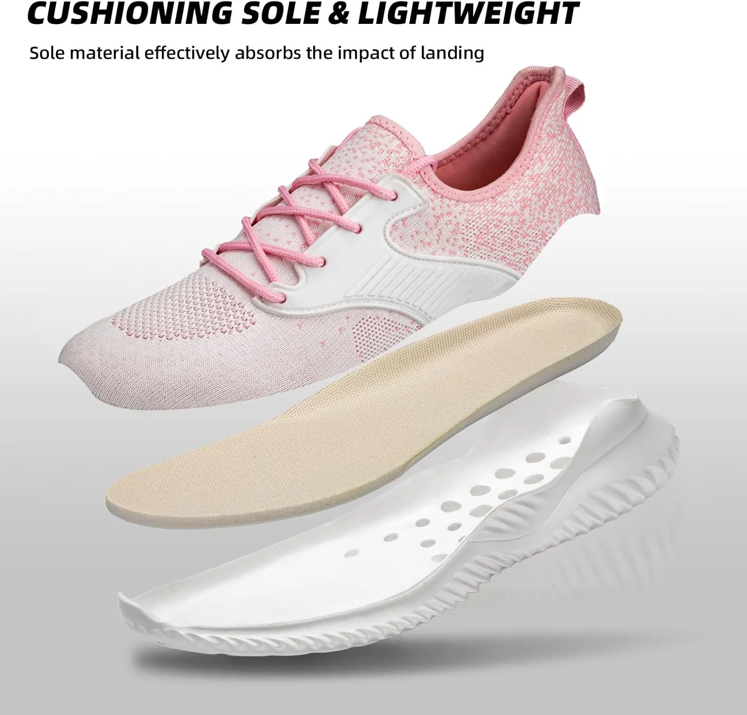 ATHMILE Womens Walking Shoes Lightweight Men Tennis Shoes Slip On Memory Foam Casual Sneakers for Gym Travel Work Outdoor Road