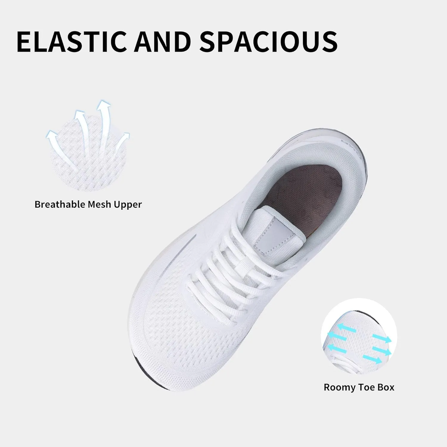 Autper Women's Running Shoes Wide Toe Box Sneakers Women Comfortable Arch Support Walking Tennis Athletic Shoes for Jogging Workout Gym Sports US6-11