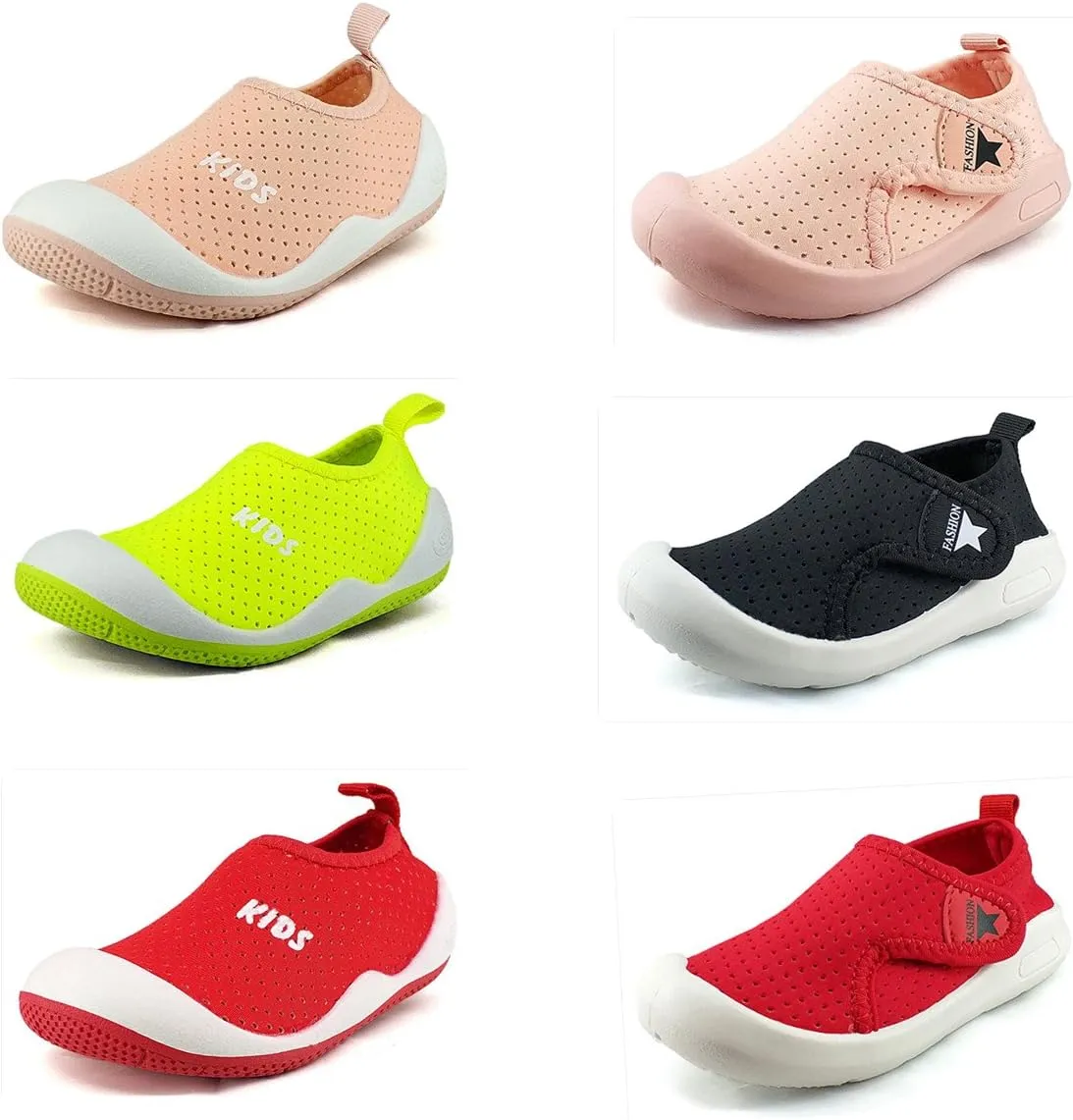 Baby Boys Girls Sneakers Breathable Mesh Water Shoes Toddler Lightweight Non-Slip Beach Swim Pool Shoes