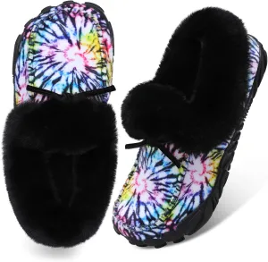 BARERUN Womens Moccasin Snow Boots Warm Winter Boots Ankle Boots for Women Outdoor Fur Lined Womens Shoes Slippers