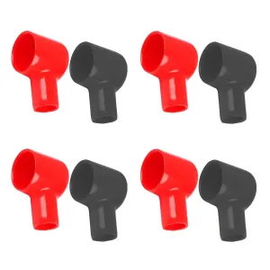 Battery Terminal Covers,8-Pack Battery Terminal Protector Boots,Insulated Rubber Terminal Covers,L12-22-40mm Positive Negative Terminal Caps for Truck,Marine,RV,Solar Power Bank,Motorcycle