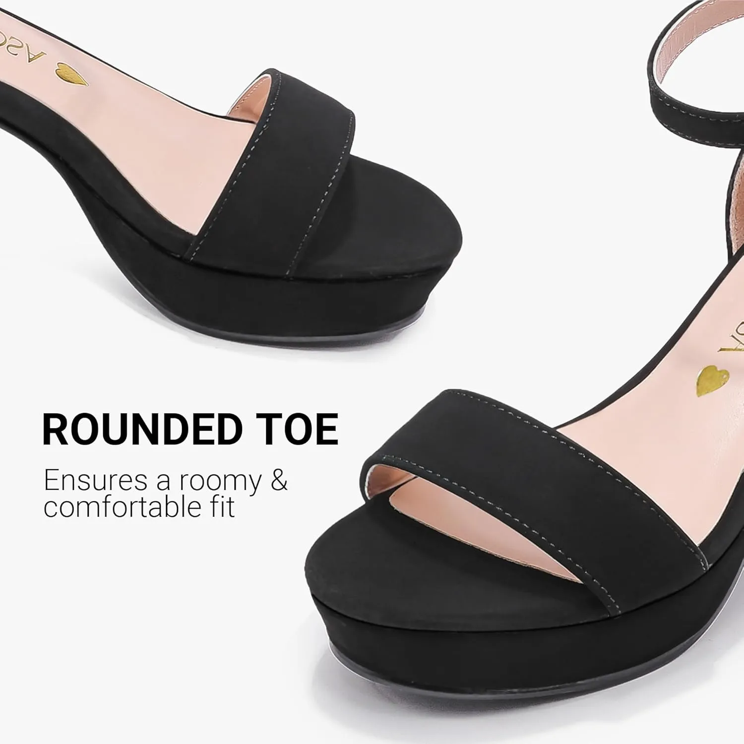 Big Girls High Heels Sandals Round Open Toe Kids Dress Shoes Pageant Flower Girl Shoes Wedding Party Ankle Strap Pumps for Little Big Kids
