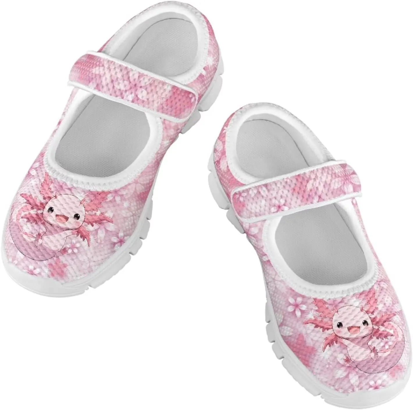 Binienty Girls School Uniform Shoes Mesh Mary Jane Dress Flats Slip on Casual Sneakers
