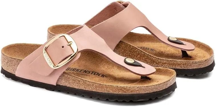 Birkenstock Gizeh Big Buckle Nubuck Leather Sandals - Classic Style with Striking Elegance - Multiple Sizes & Colors