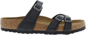 Birkenstock Unisex Franca Oiled Leather Black Sandals 8 W / 6 M US