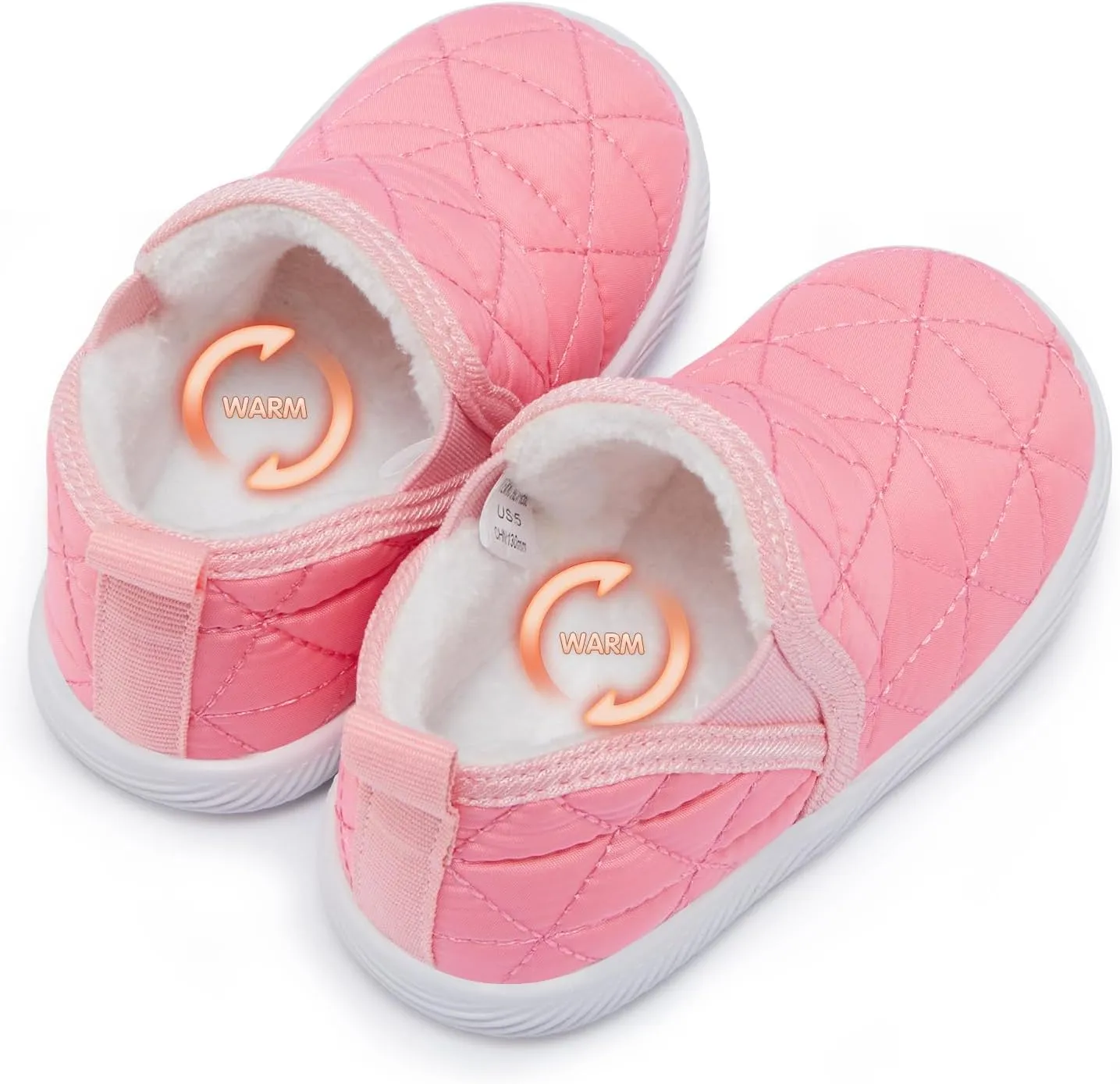 BMCiTYBM Baby Boy Girl Snow Boots Waterproof Winter Warm Booties Nonslip Lightweight Outdoor Shoes for First Walkers 6 9 12 18 24 Months(Infant/Toddler)