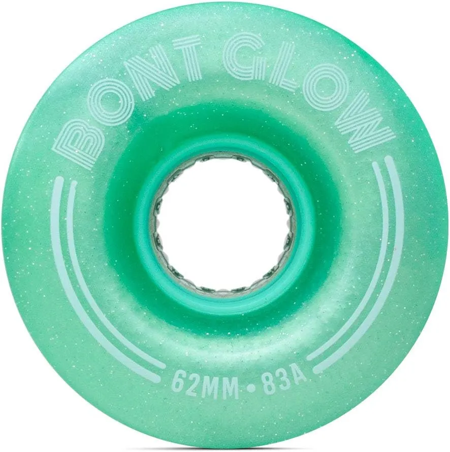 Bont Skates - Prostar Soft Teal Suede Professional Roller Skates with Glow Light Up Led Wheels - Indoor and Outdoor - Roller Skates