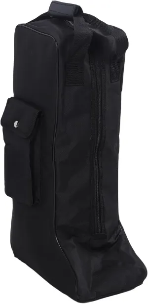 Boot Bag, Portable Boots Storage Bag with Oxford Cloth and Leather Handle,Side Bag for Small Items, Suitable for Leather Boots, Snow Boots, Family and Travel Use