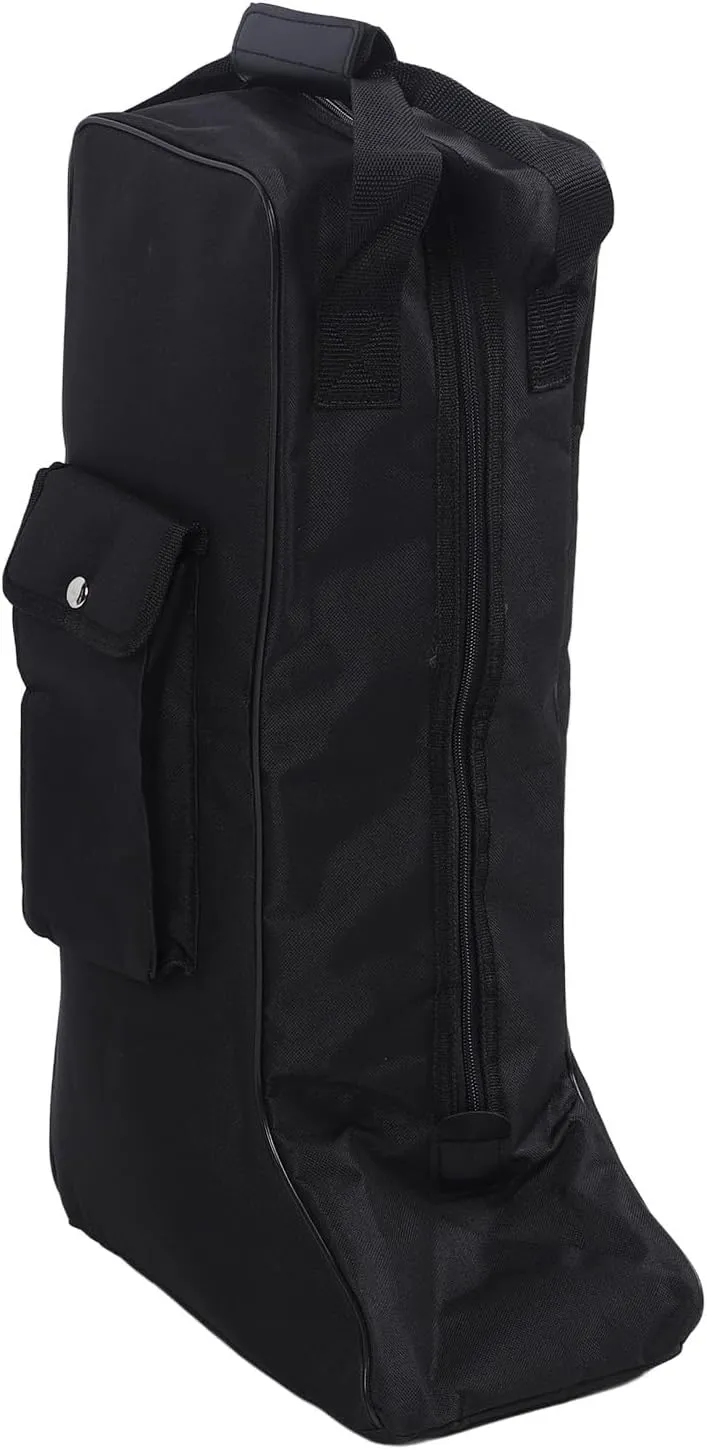 Boot Bag, Portable Boots Storage Bag with Oxford Cloth and Leather Handle,Side Bag for Small Items, Suitable for Leather Boots, Snow Boots, Family and Travel Use
