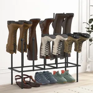 Boot Rack Free Standing Shoe Racks Shoe Storage Fit for 6 Pairs Boots Rack Organizer Boot Holders to Keep Them Straight for Dorm Room Closet Entryway Bedroom Patio Outdoor Hallway