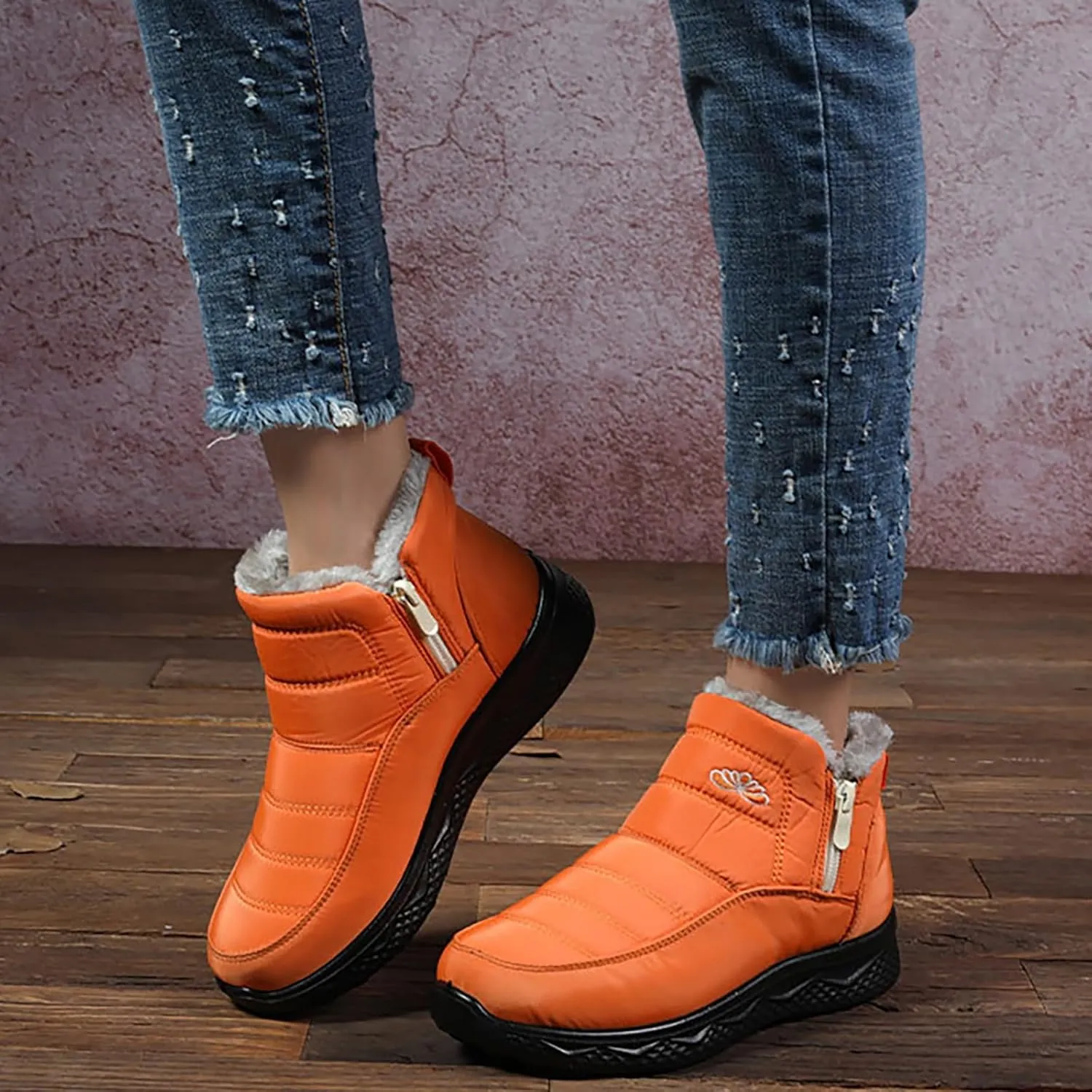 Boots Woman Boots Fashion Casual Shoes Men's Snow Boots Cotton Shoes Winter Padded Warm Women's Boots