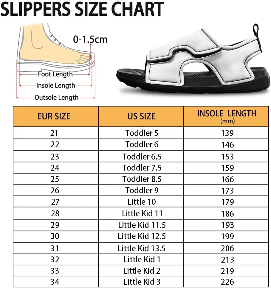 Boys Girls Kids Summer Sandals Slides Open-Toed Beach Sandals Magic Sticker Outdoor Shoes Toddler/Little Kid