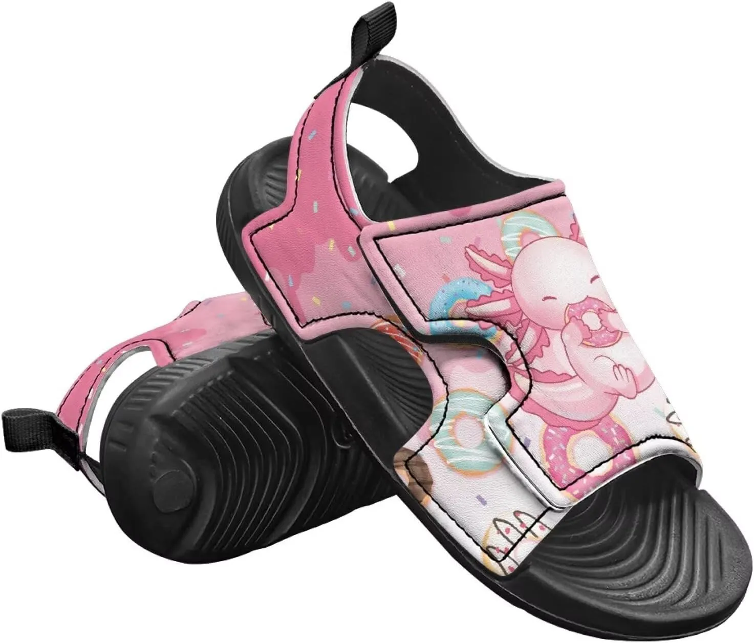 Boys Girls Kids Summer Sandals Slides Open-Toed Beach Sandals Magic Sticker Outdoor Shoes Toddler/Little Kid