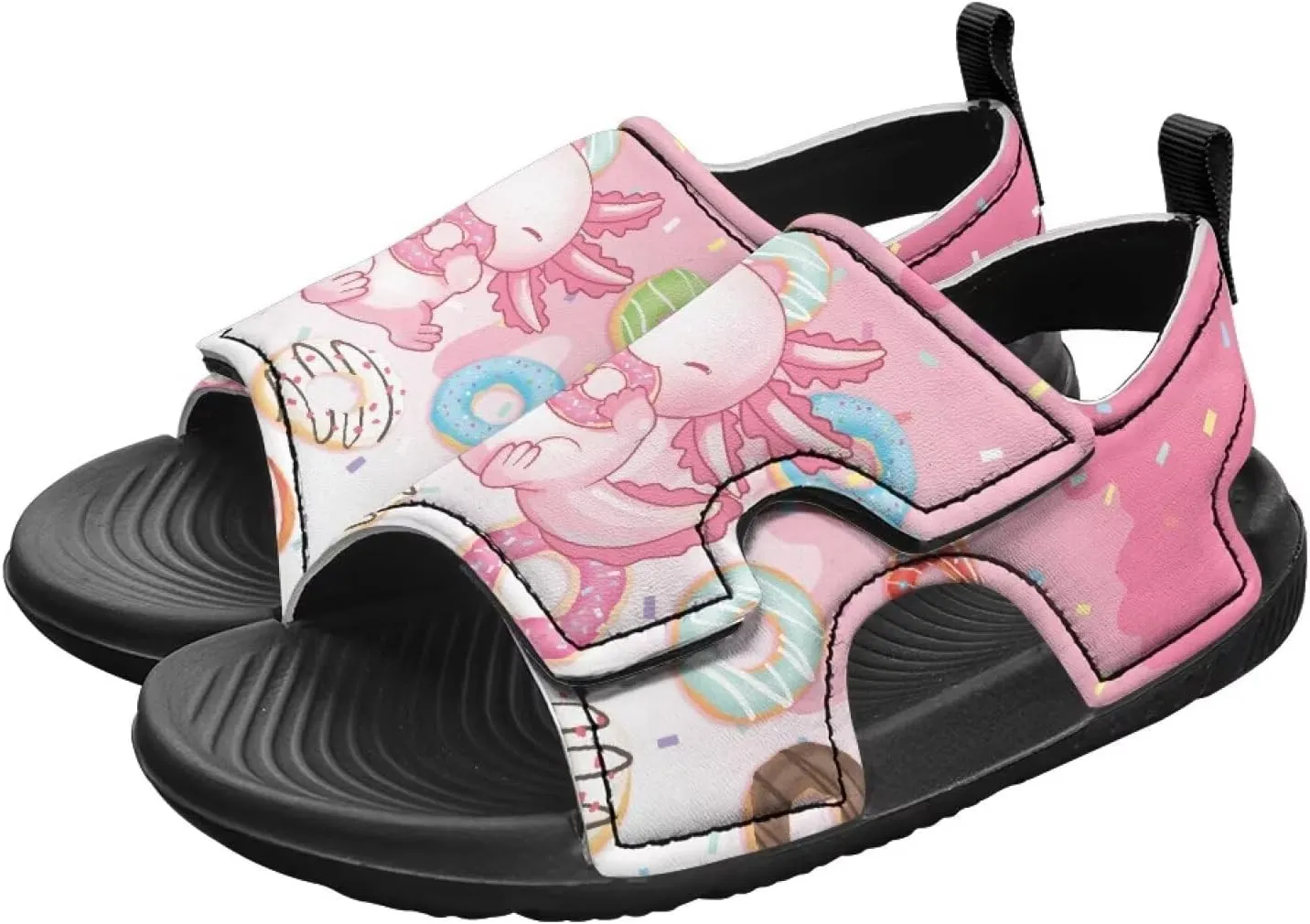 Boys Girls Kids Summer Sandals Slides Open-Toed Beach Sandals Magic Sticker Outdoor Shoes Toddler/Little Kid