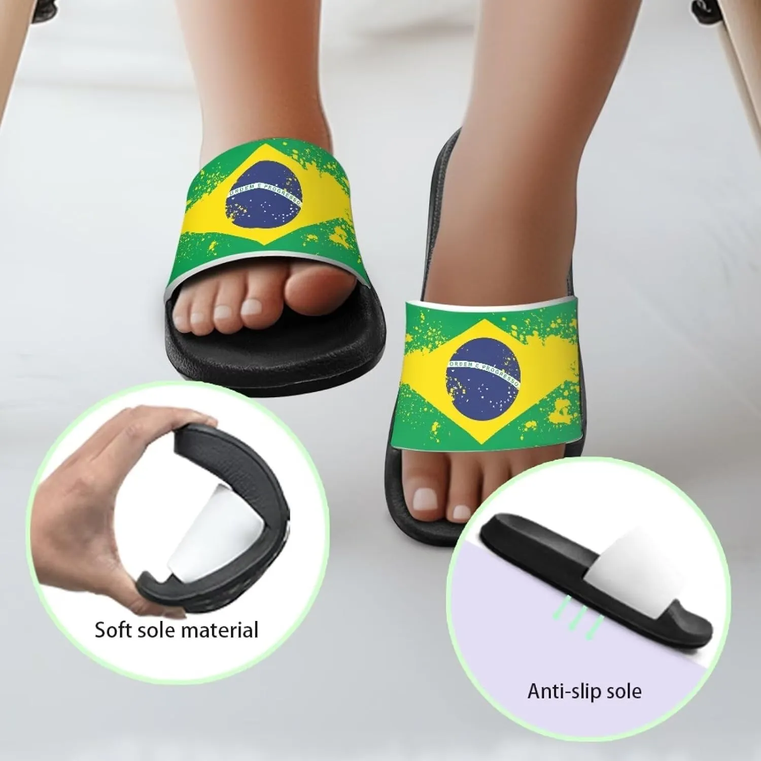 Boys Girls Slide Sandals Comfort Beach Pool Shower Slippers Indoor Outdoor Little Kid/Big Kid