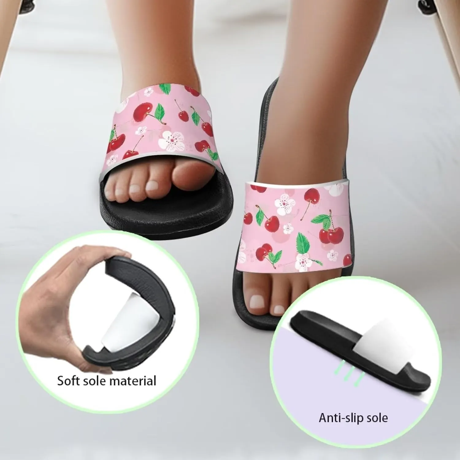 Boys Girls Slide Sandals Non Slip Shower Shoes for Kids Summer Slippers