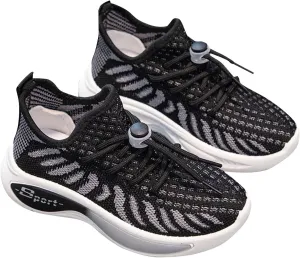 Boys Kids Mesh Running Sport Shoes Lace-Up Non Slip Sneaker Childrens Breathable Non Slip Soft Casual Shoes Athletic