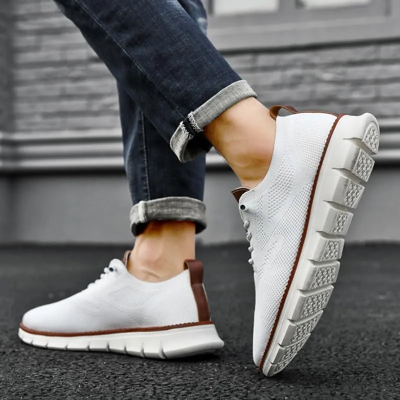 Breeze Shoes for Men Oxfords Lace Up Walking Comfortable Business Casual Shoes Wearbreeze Urban Mesh Dress Sneakers